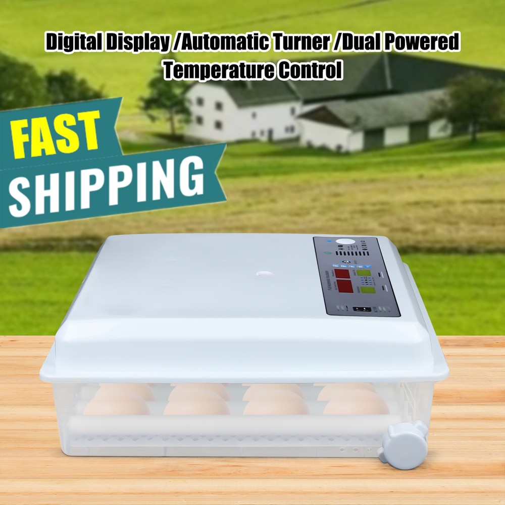 64 Digital Eggs Incubator Egg Hatcher With Temperature Control Automatic Turner~