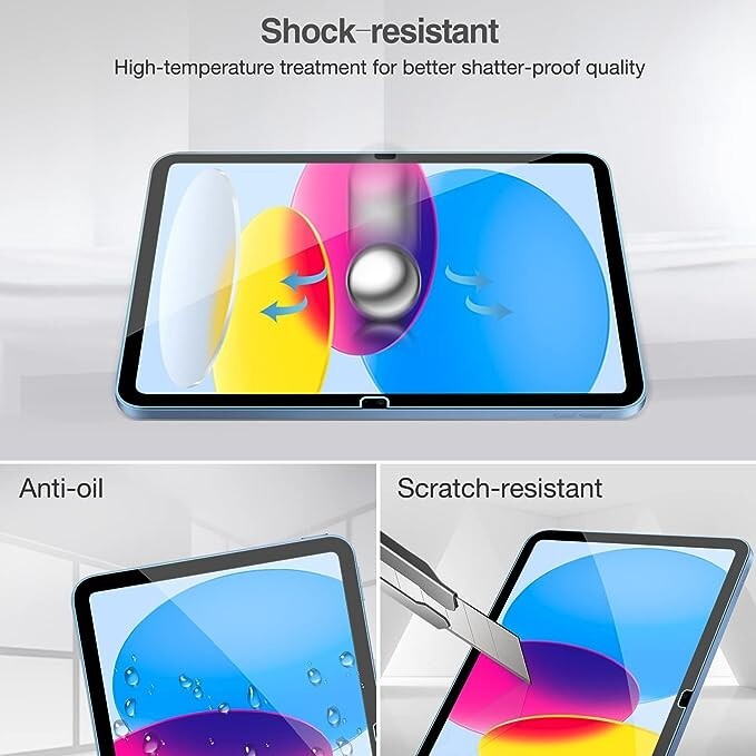 2-Pack For iPad 10th Generation Tempered Glass Screen Protector Privacy / Clear