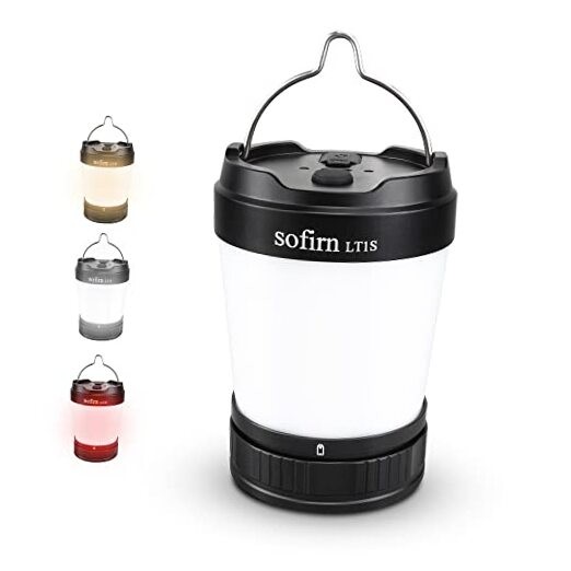 LT1S LED Camping Lantern, Rechargeable Lantern with Dimmable 2700K - Black