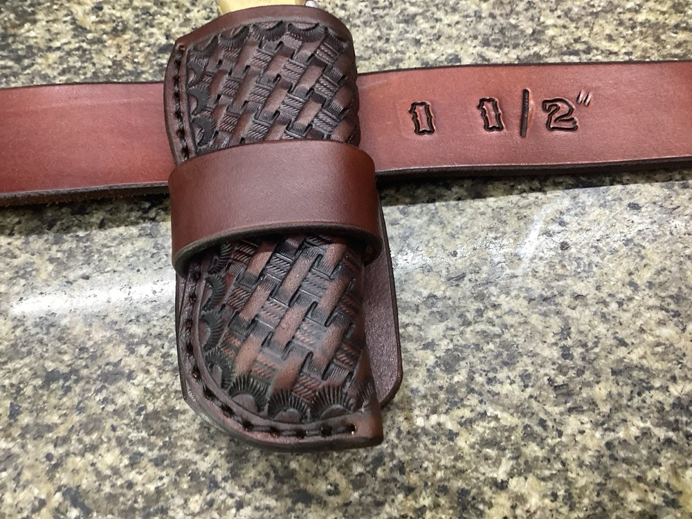 Leather Folding Knife Case Sheath Folding Hunter 5 1/4" Size (Sheath Only)