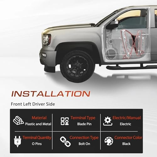 Front Left Driver Side Power Window Regulator Without Motor Compatible for