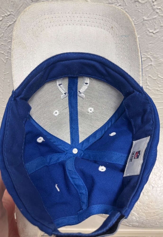 Indianapolis Colts NFL Team Apparel Blue White Basic Hat Cap Kids Strapback