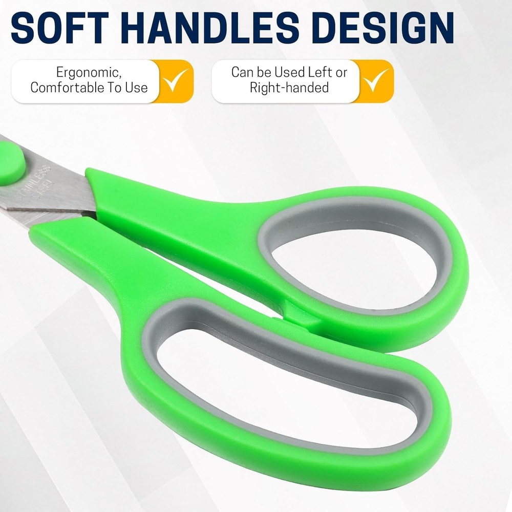 Scissors Bulk Set of 32-Pack, 8" All Purpose Multipurpose Sharp Sewing Craft ...