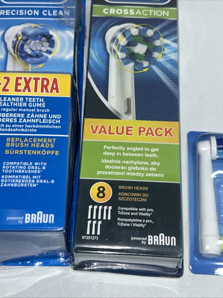 Oral-B Replacement Head Lot All New Damaged Packaging