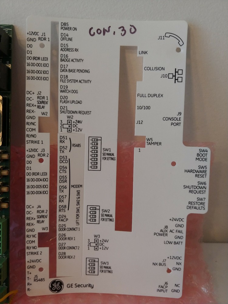 GE Security CMC10214 1100190 Board