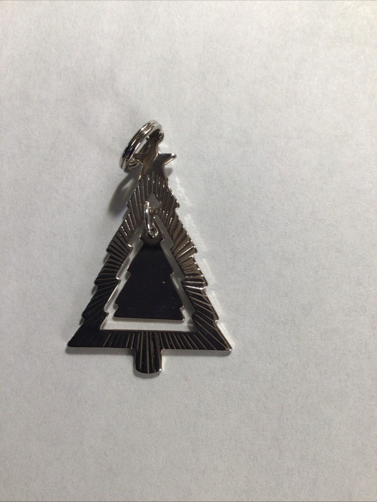 VINTAGE AVON CHRISTMAS TREE CHARM SILVERTONE