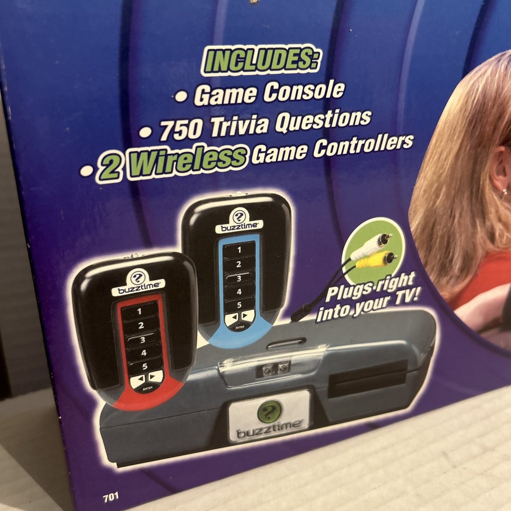 Buzztume Trivia System IncludesConsole,￼750 Trivia Questions ,Two Controllers