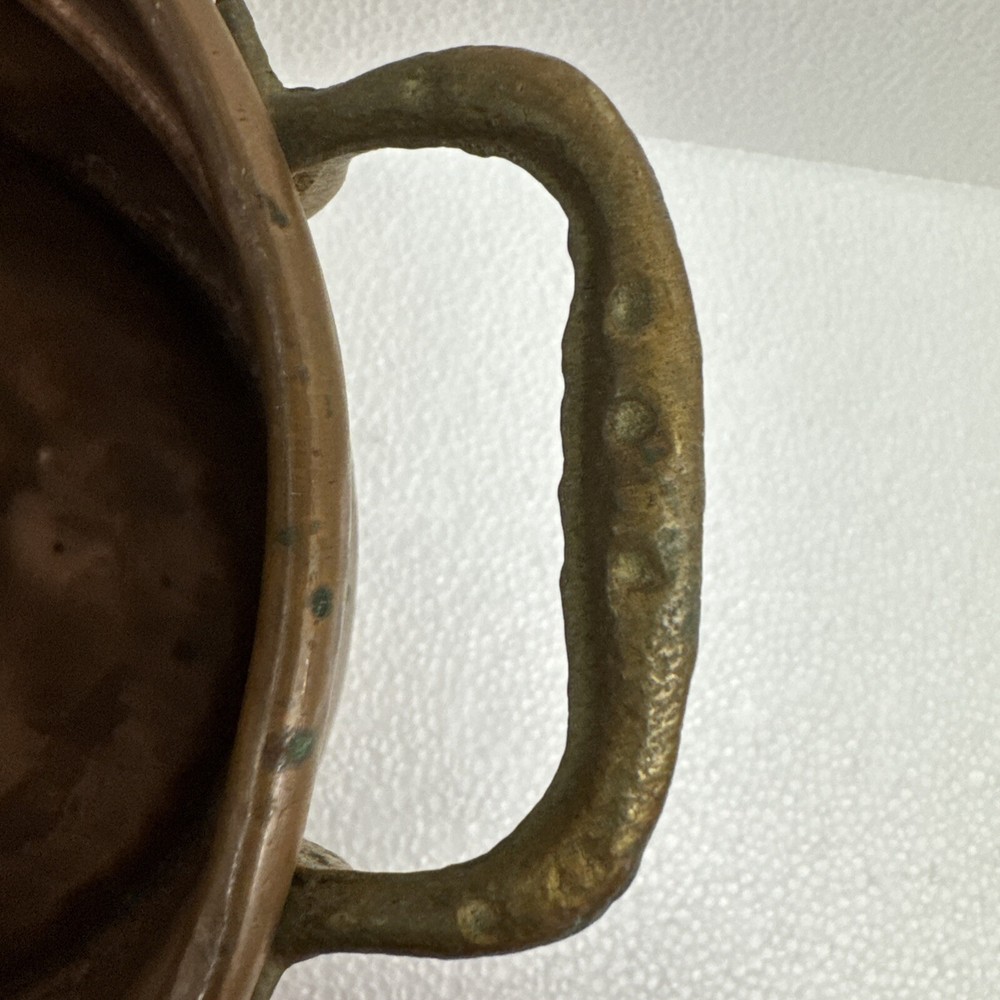 Copper and Brass Bowl With Handles 13