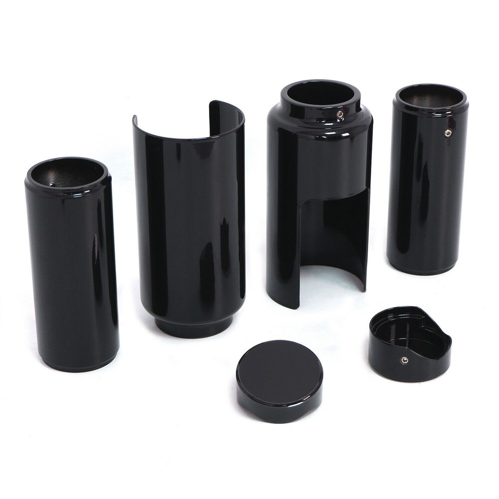 Motor Gloss Black Fork Boot Covers Kit For Harley Softail Breakout FXBR FXBRS