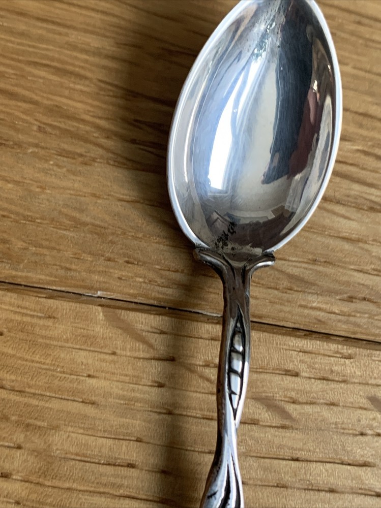Mocha Spoon Espresso Spoon Floral Pattern 800 Silver