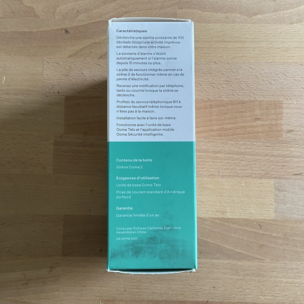 Ooma Smart Security Siren 2 - Works with Smart Home Security - New