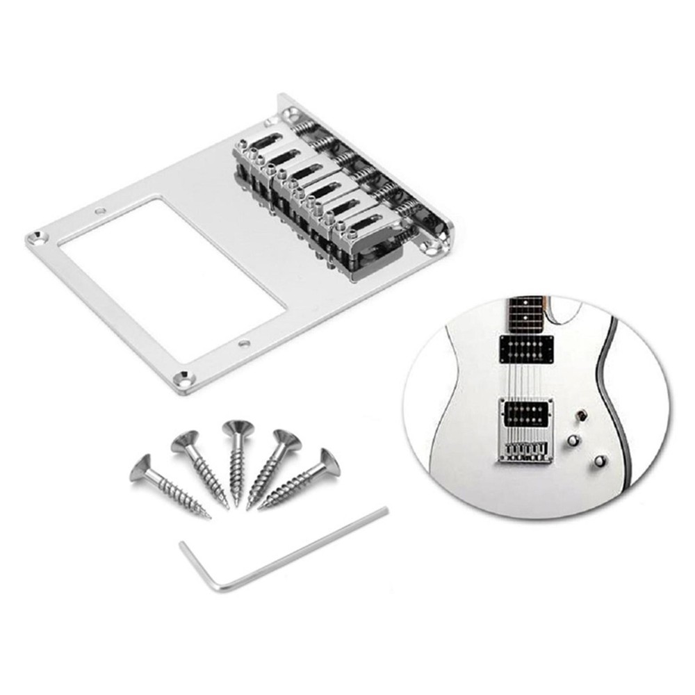 Adjustable Saddles 6 String Fixed Hardtail Bridge For Tele Telecaster Guitar B