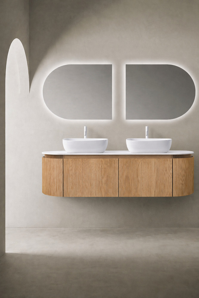 ✨ Modern Floating Double Vanity – Sculptural Luxury, 71” ✨
