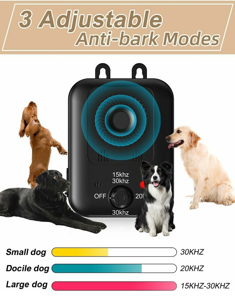 Anti Barking Devices, 2 Pack Auto Dog Bark Control Devices with 3 Modes...