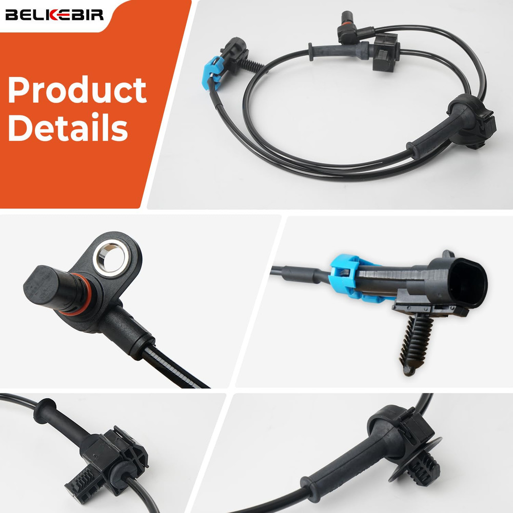 4PCS ABS Wheel Speed Sensor Front & Rear, Left & Right Compatible with 2007-2014