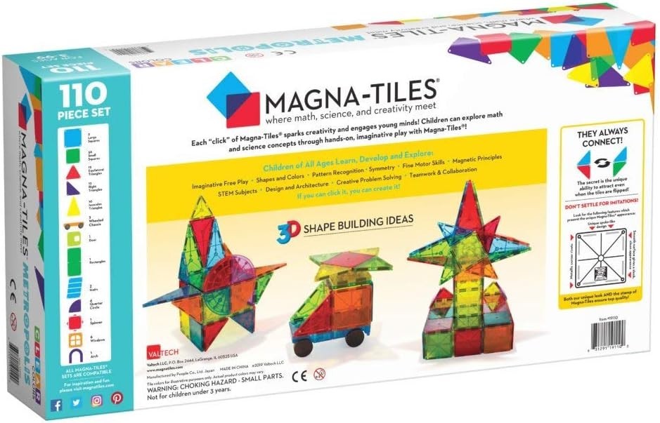 Magna-Tiles 19110 Metropolis 110-Piece Set