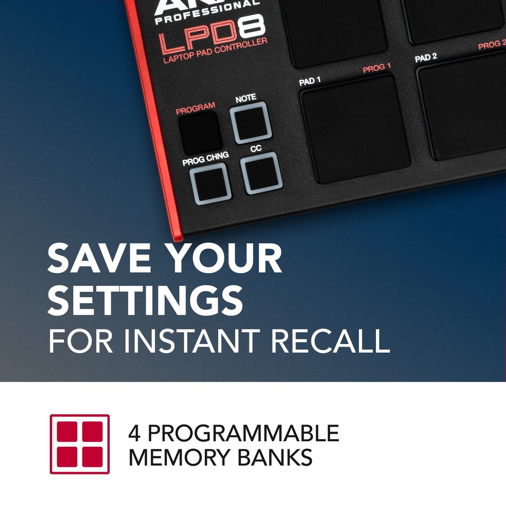 LPD8 - USB MIDI Controller with 8 Responsive RGB MPC Drum Pads for Mac and PC...