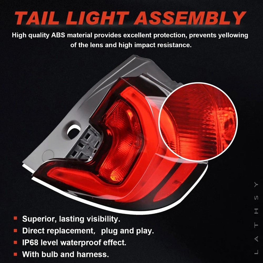 Tail Light Compatible with GMC Terrain 2018 2019 2020 2021 Right Passenger Si...