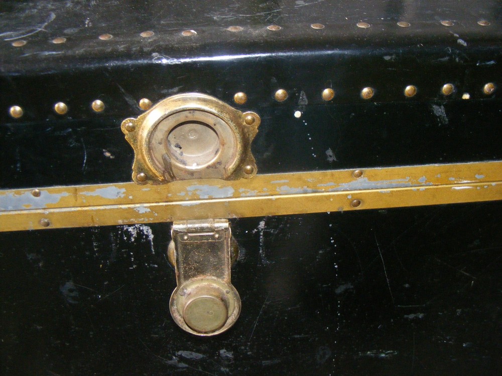 Vintage Black Trunk with Insert