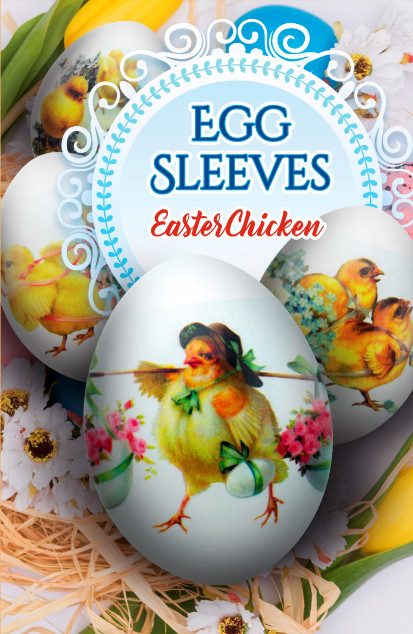 Easter Egg Sleeves for Kids Shrink EGG Wraps Easter Decoration Egg