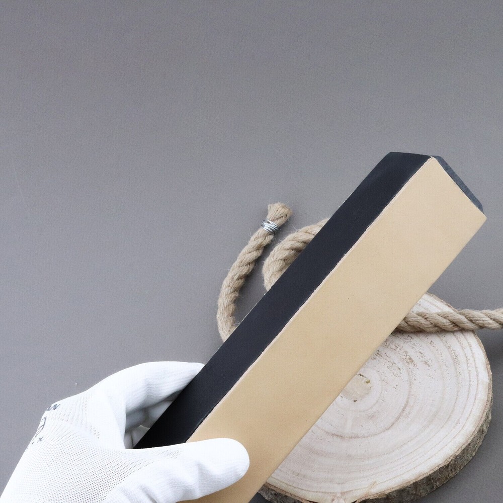 Paddle Leather Strop Straight Razor Classic Sharpening Edge 4 Sided Wood Handle