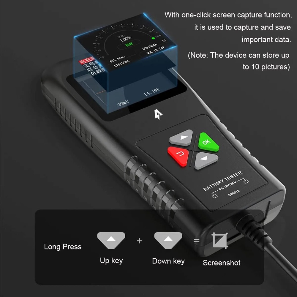 ANDEMAN BM510 Car Battery Load Tester Waveform Charging System Analyzer NEW