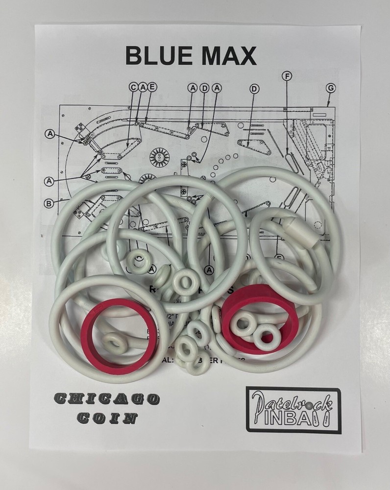 1975 Chicago Coin Blue Max Pinball Machine Rubber Ring Kit