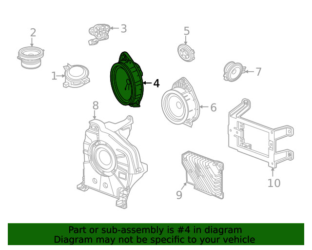 Genuine GM Front Dr Speaker 85032667