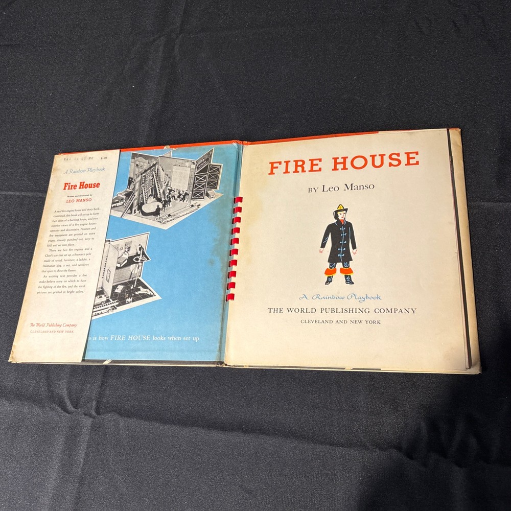 Vintage 1949 Firehouse Foldout Play Book