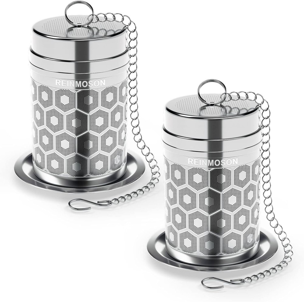 2 Pack Tea Strainer – Stainless Steel Mesh Infuser for Loose Leaf Tea & Her
