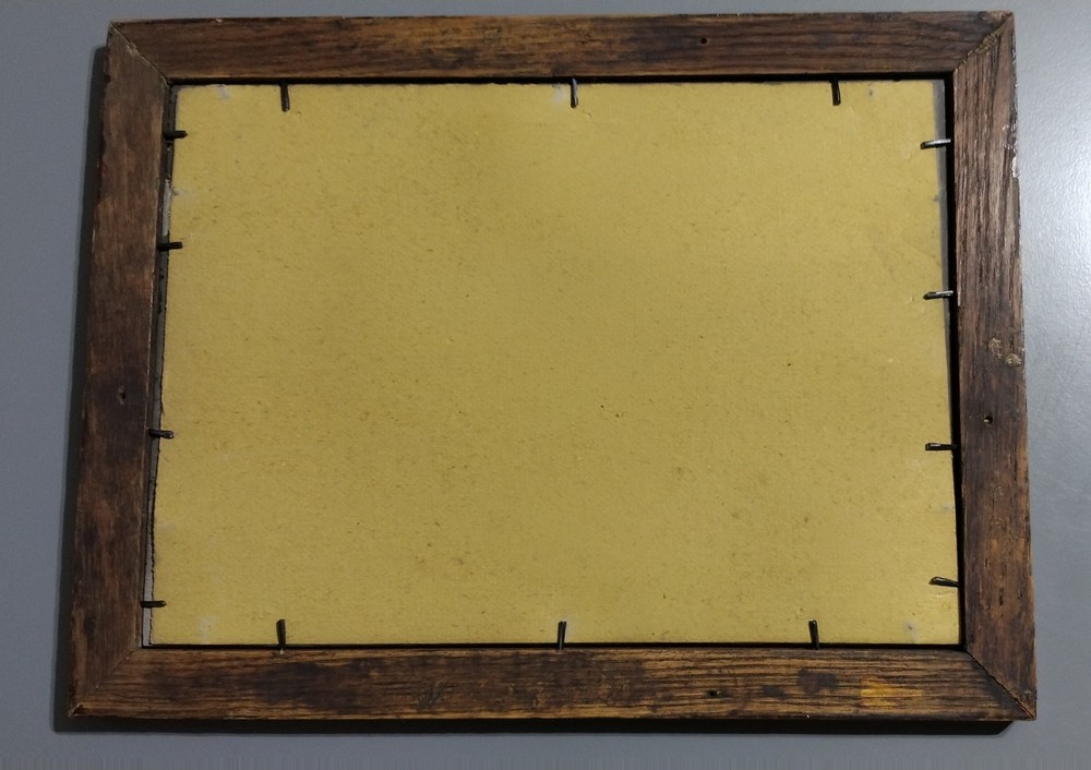 Beautiful Antique Mirror 1/4" Thick With Solid Oak Frame All Original