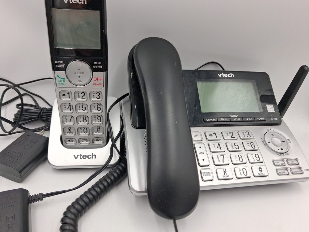 VTech CS5249 Corded/Cordless Phone Combo Digital Answering 2 Handsets DECT6.0