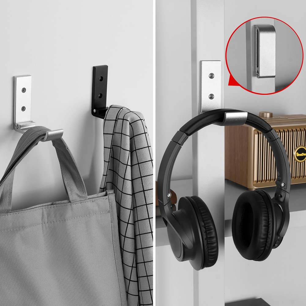 Geekria Foldable Wall Mount Headphones Holder Headband Protective Pad (2pcs)