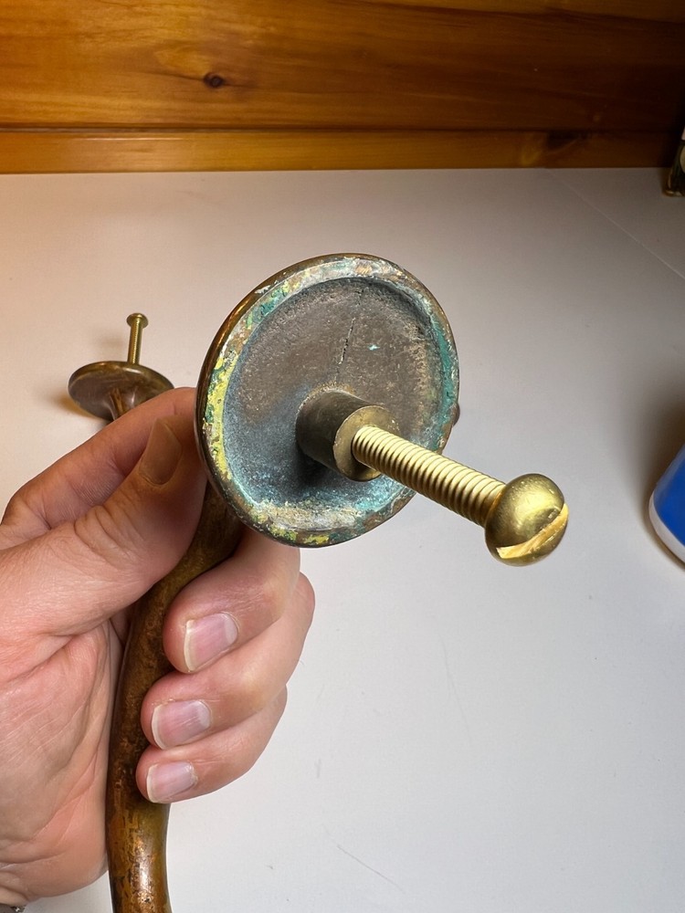 Large Heavy Duty Antique Brass Bronze Dummy Door Pull Pulls Handle Handles Set