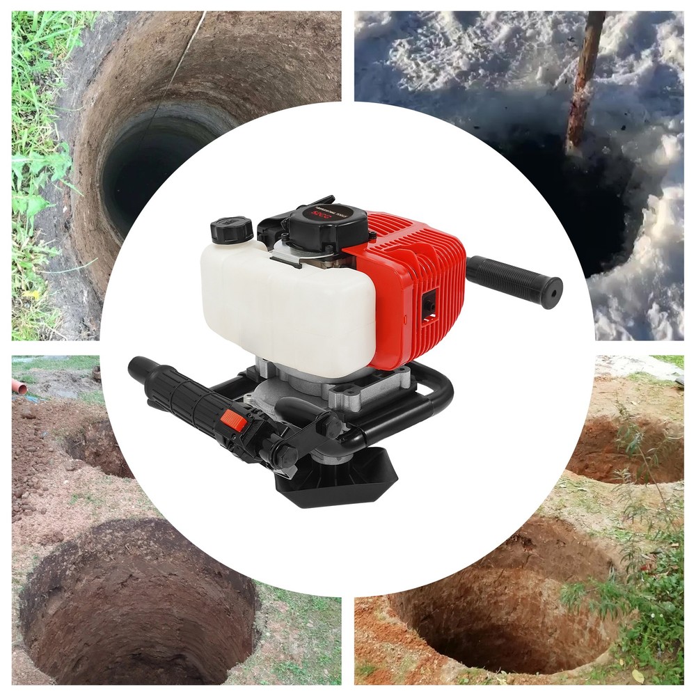 2HP 52CC Gas Powered Hole Digger Motor, Digging Drilling Engine (NO Drill Bits)