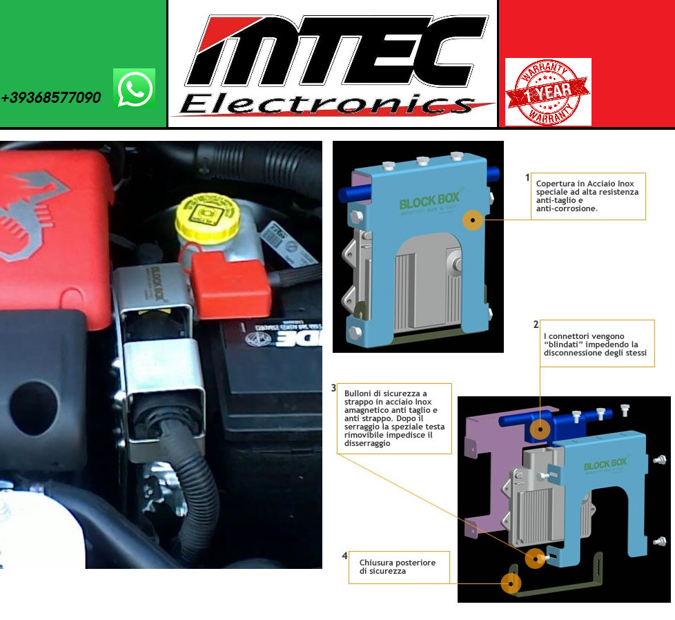 BLOCK BOX ARMOR CONTROL UNIT CAR ANTI-THEFT mod. GM-01 OPEL BLOCKBOX