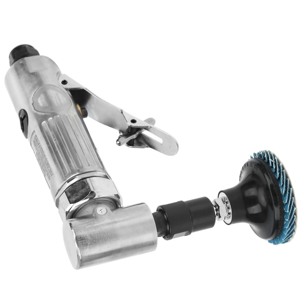 Engraving Machine 90°Bend Angle Pneumatic Grinding Polishing Tool W/ Emery Disk