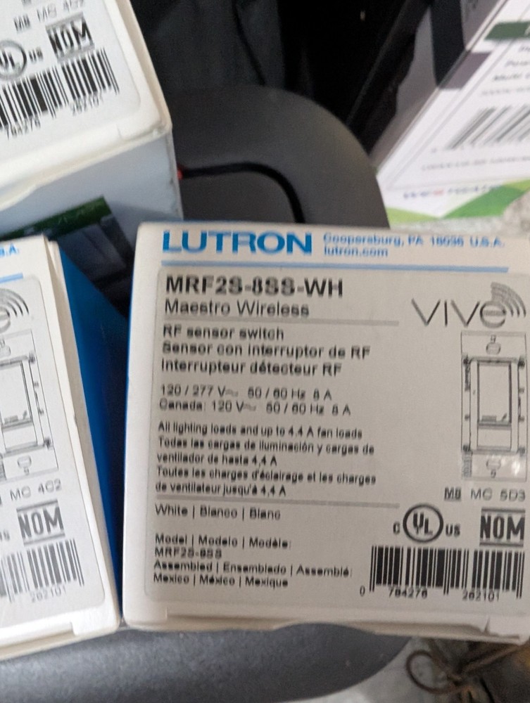 Lutron MRF2S-8SS-WH Maestro Wireless RF Occupancy Sensor Switch - White