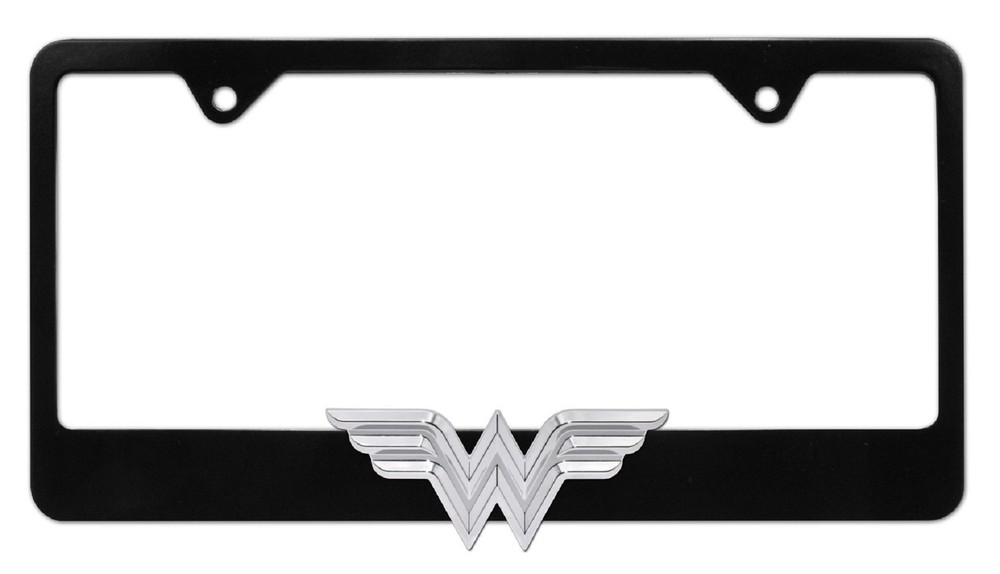 Wonder Woman 3D Black License Plate Frame