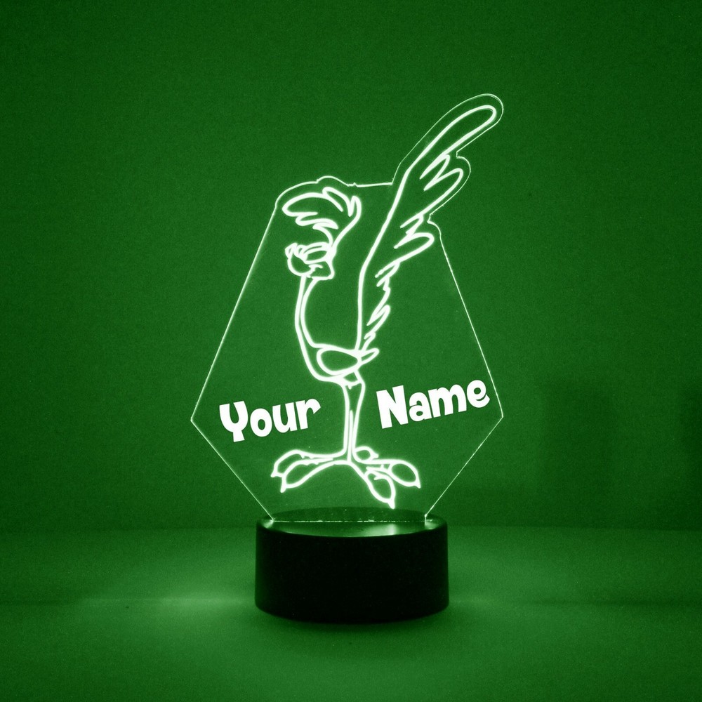 Road Runner, Personalized FREE, LED Night Light Lamp + Remote, Light Up
