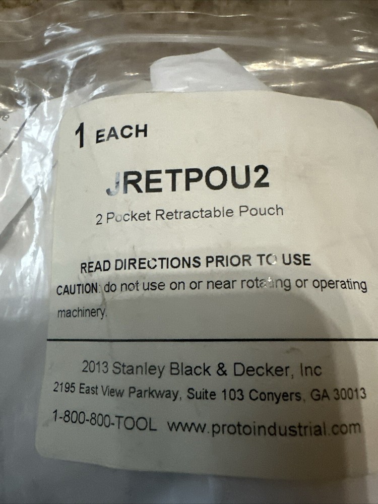 PROTO TOOLS JRETPOU2 Ty-Flot Retractable 2 Pocket Pouch
