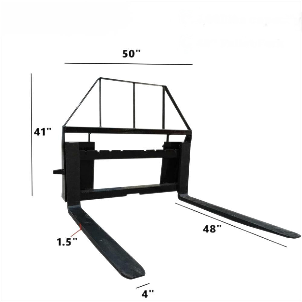 AGT 48" Skid Steer Pallet Fork Attachment Tractor Quick Attach Heavy Duty NEW