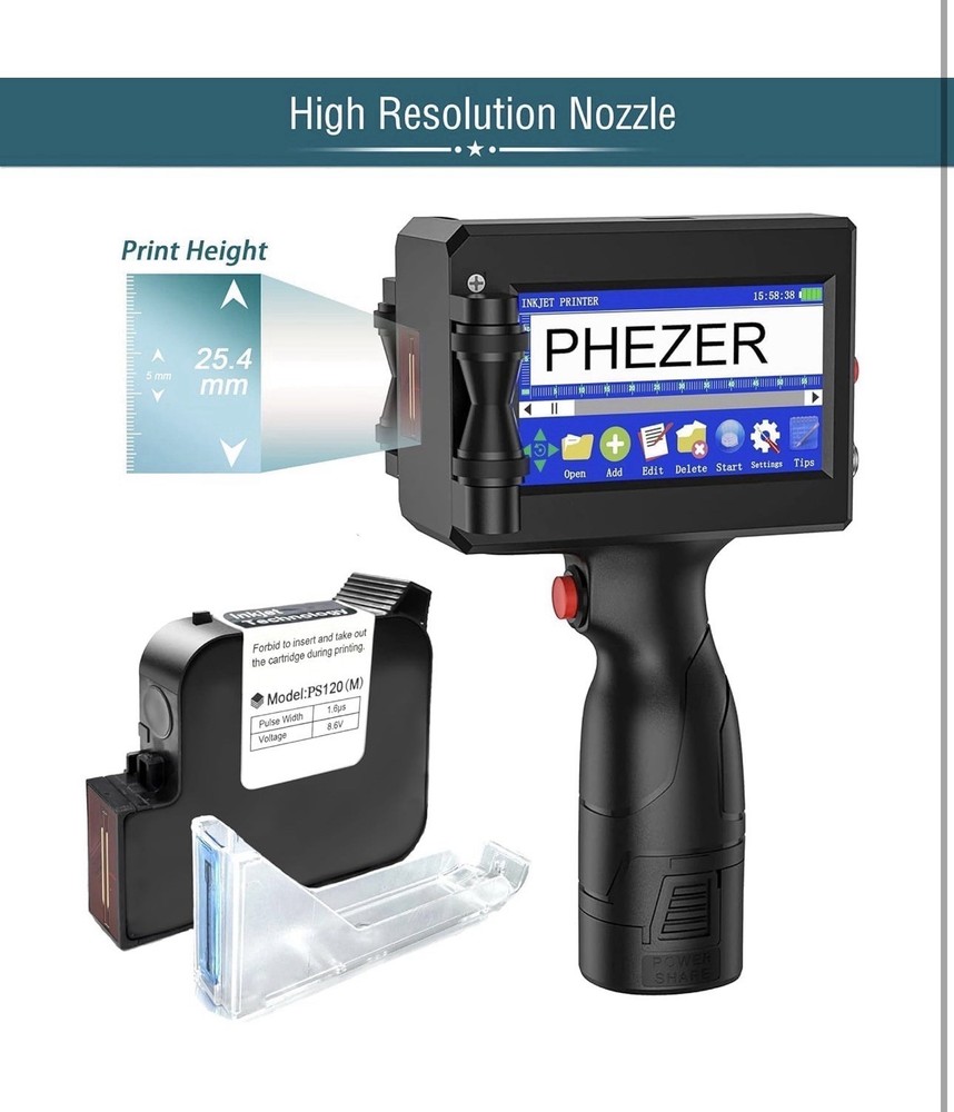 Phezer P15 Handheld Inkjet Printer (Open Box!)