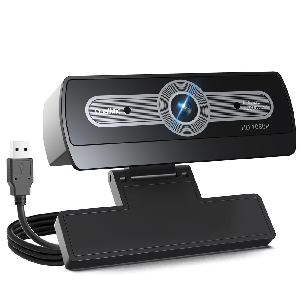 1080p Webcam with Microphone, USB for PC Laptop Desktop Computer, Streaming C...