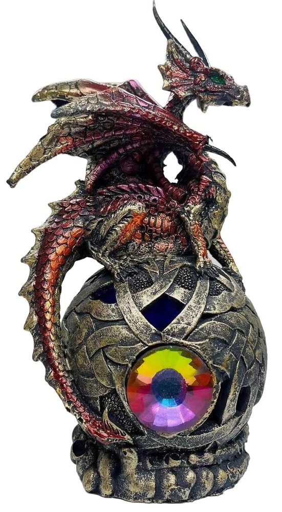 Dragon on Light Up LED Orb Statue Display (71506)