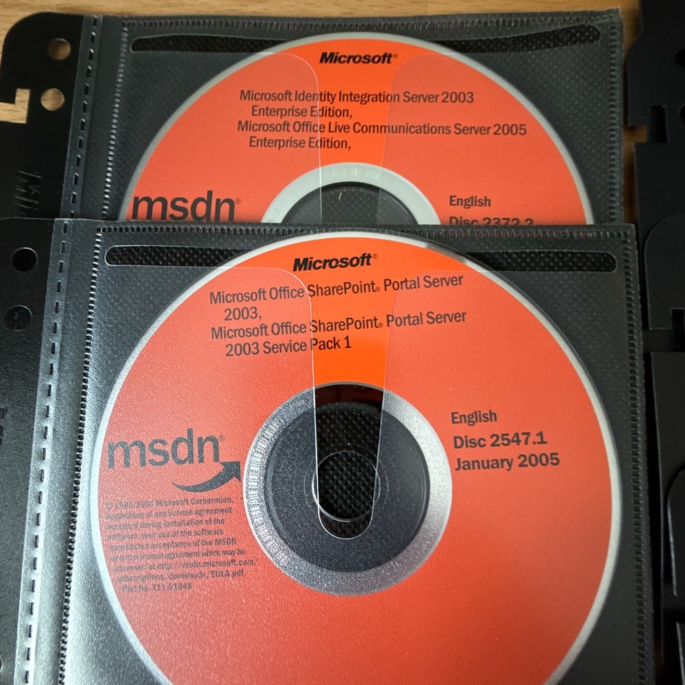 Microsoft MSDN Server Disc Set SharePoint, ISA, and More