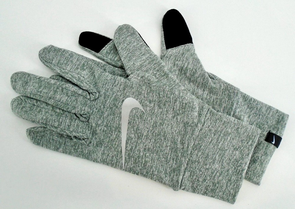 Nike Lightweight Tech Gloves Men's Large Accelerate Touch Screen Grey/Silver