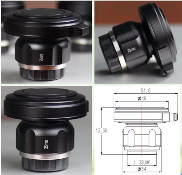 F22mm Coupler, C-mount compatible with Karl Storz, Olympus, Stryker, Wolf etc.