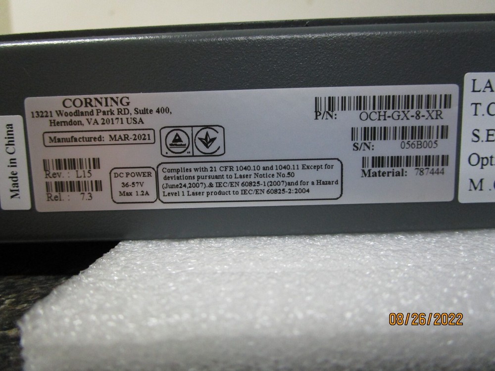 Corning MobileAccess Optical Central Hub OCH-GX-8-XR