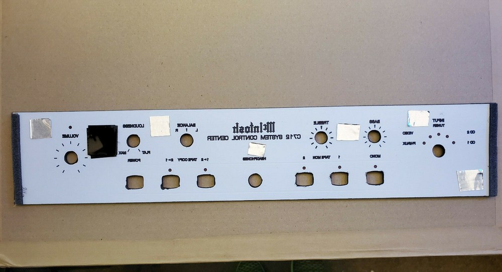 Original McIntosh C712 preamp glass faceplate